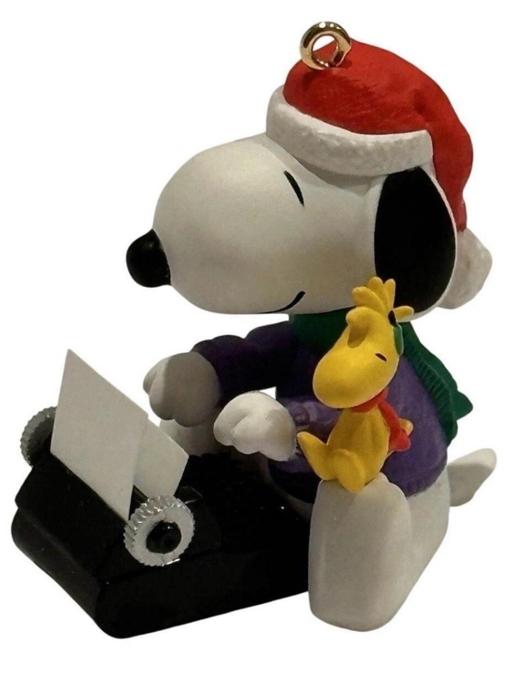 2002 Literacy Ace Peanuts Snoopy & Woodstock Holiday Typewriter Figurine